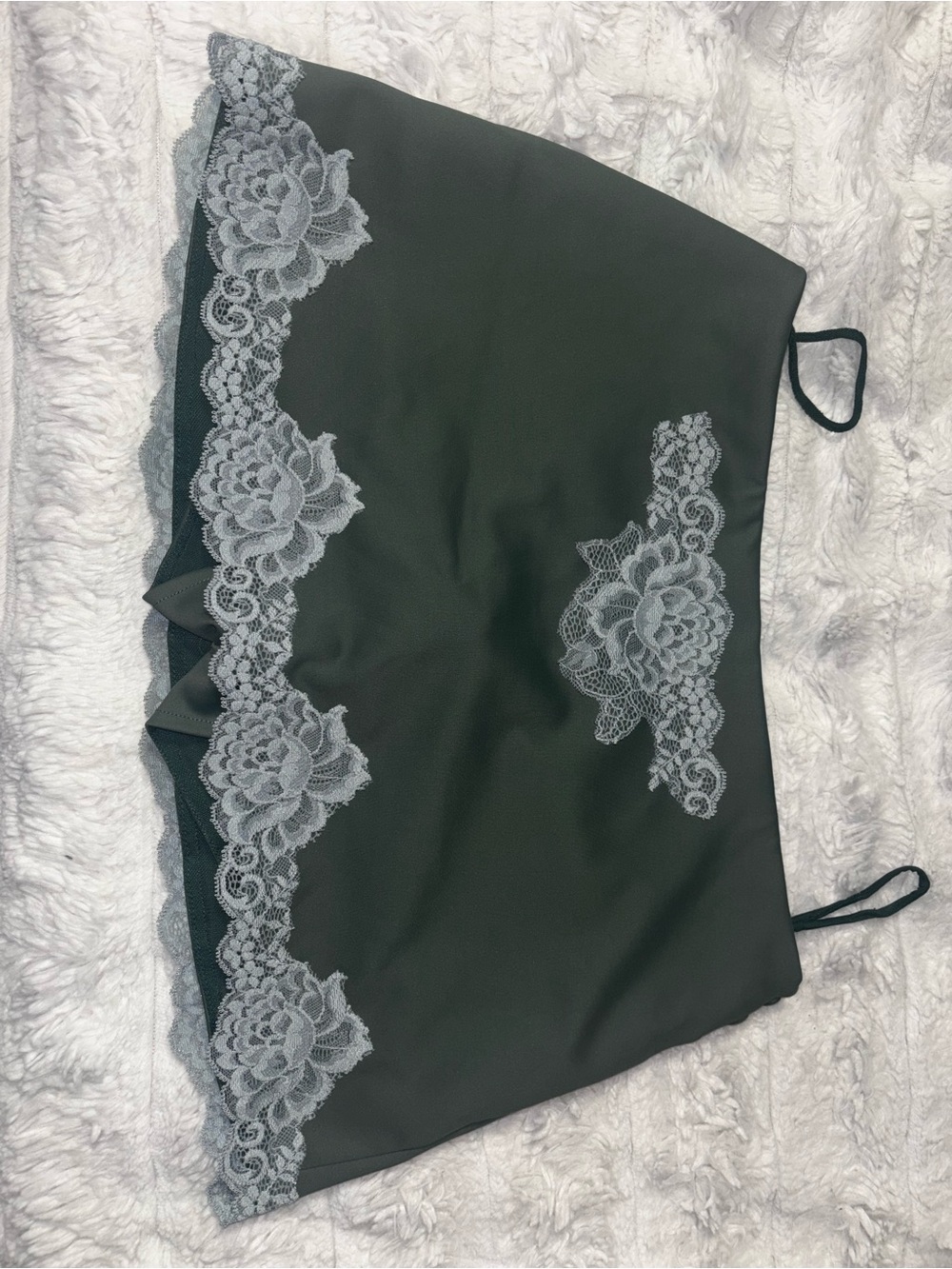 NWT Sanēa Lalita Green Lace Trim Mini Skirt XS